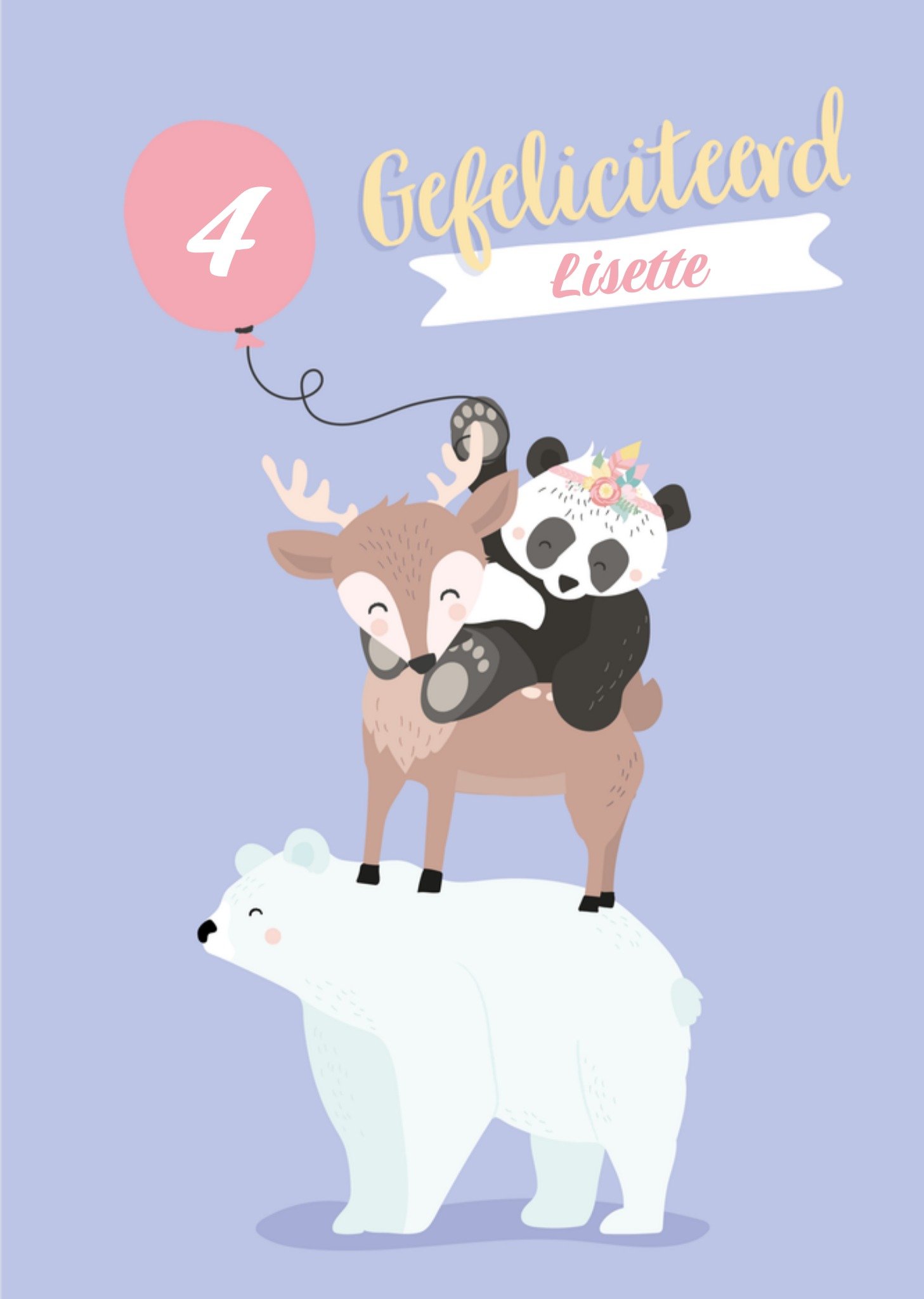 Verjaardagskaart Aanpasbare leeftijd Voor meisjes Kaart Tante Kaartje