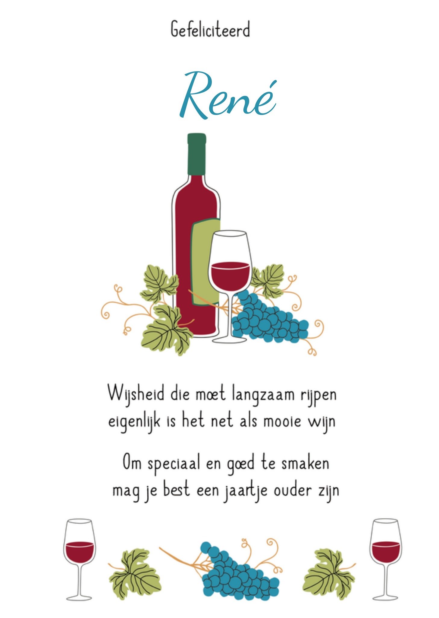 Verjaardag Gedicht Wijn Paperclip