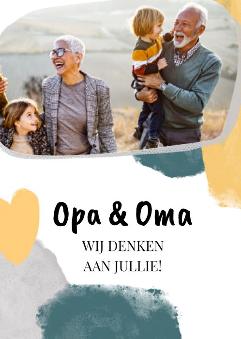 Denk aan kaart | Greetz | Opa en oma | Aquarel