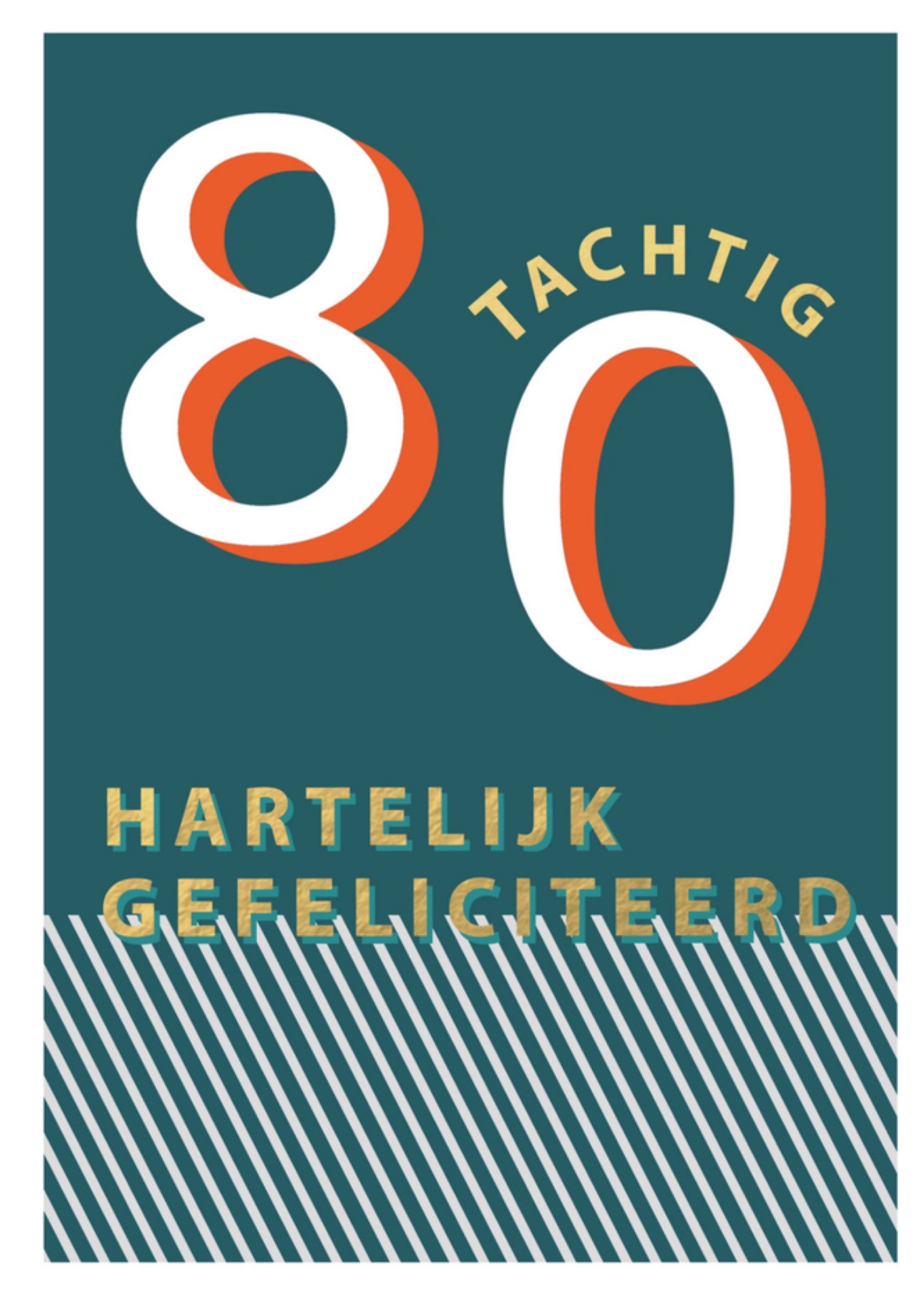 Abacus Verjaardagskaart tachtig Kaart Abacus Cards