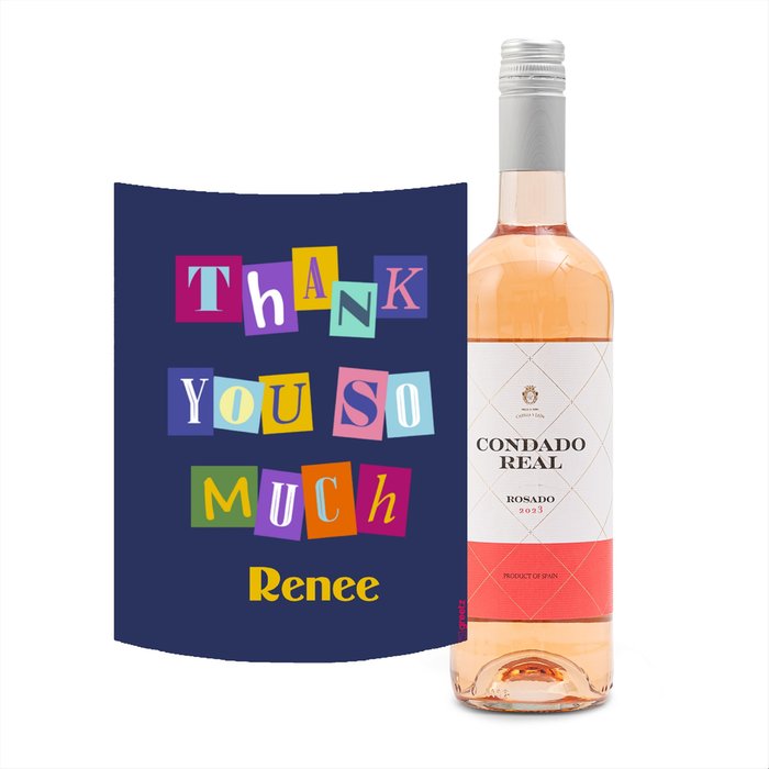 Condado Real | Tempranillo Rosado | Thank you met eigen naam | 750 ml