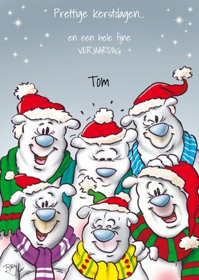 Doodles | Kerstkaart | verjaardag | met naam