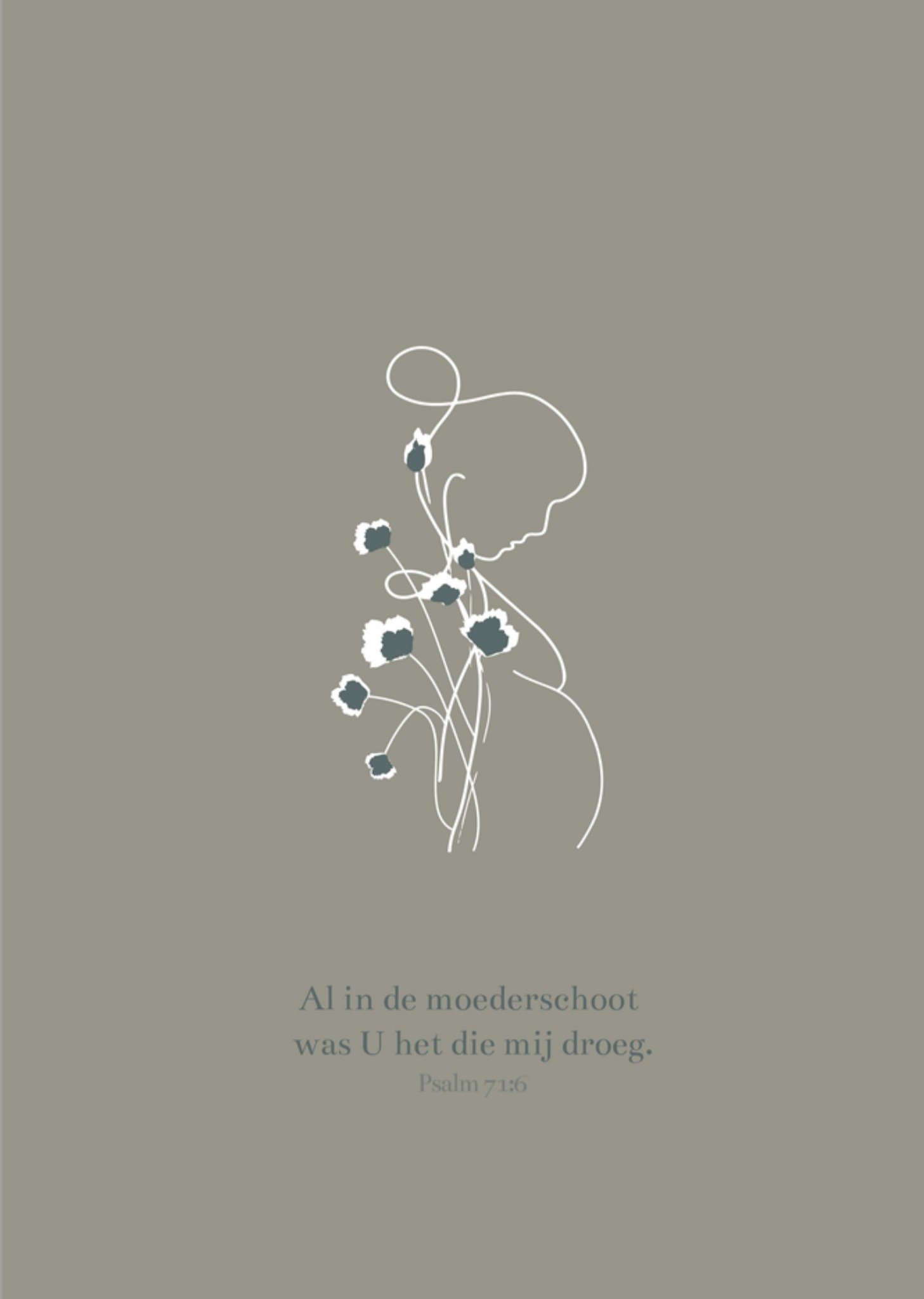 Zwangerschapskaart moederschoot Kaart Dagelijksebroodkruimels