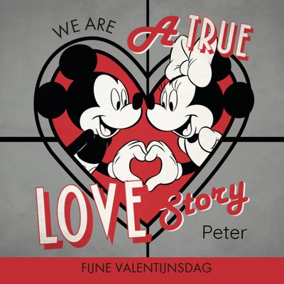 Disney Mickey En Minnie Wij Zijn Een Echt Liefdesverhaal Valentijnsdag Kaart
