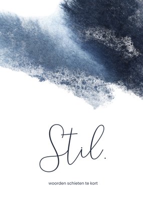 Stil Woorden Schieten Te Kort Aquarel Medeleven Kaart