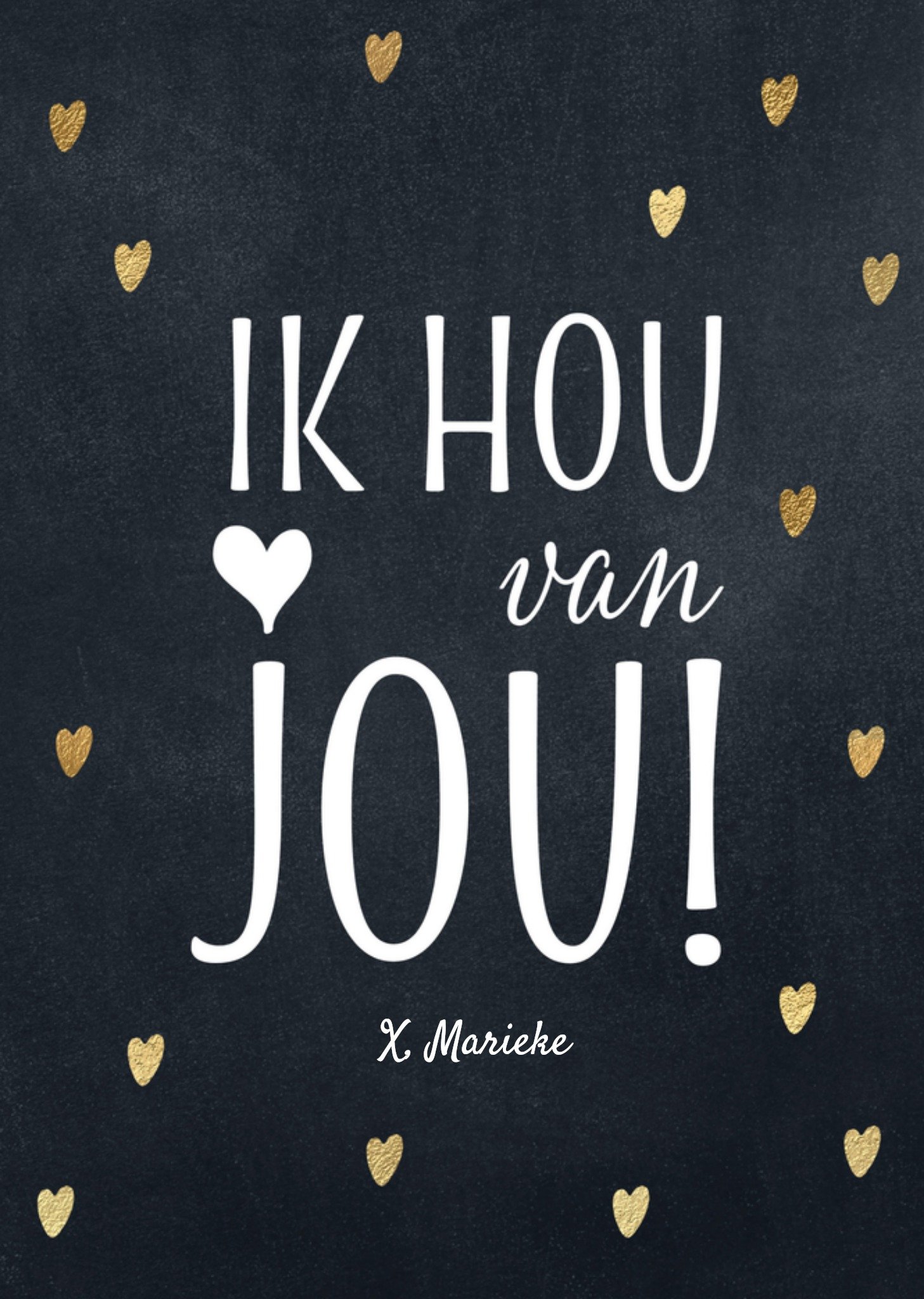 Liefdeskaart met naam Hou van jou Kaart Luckz