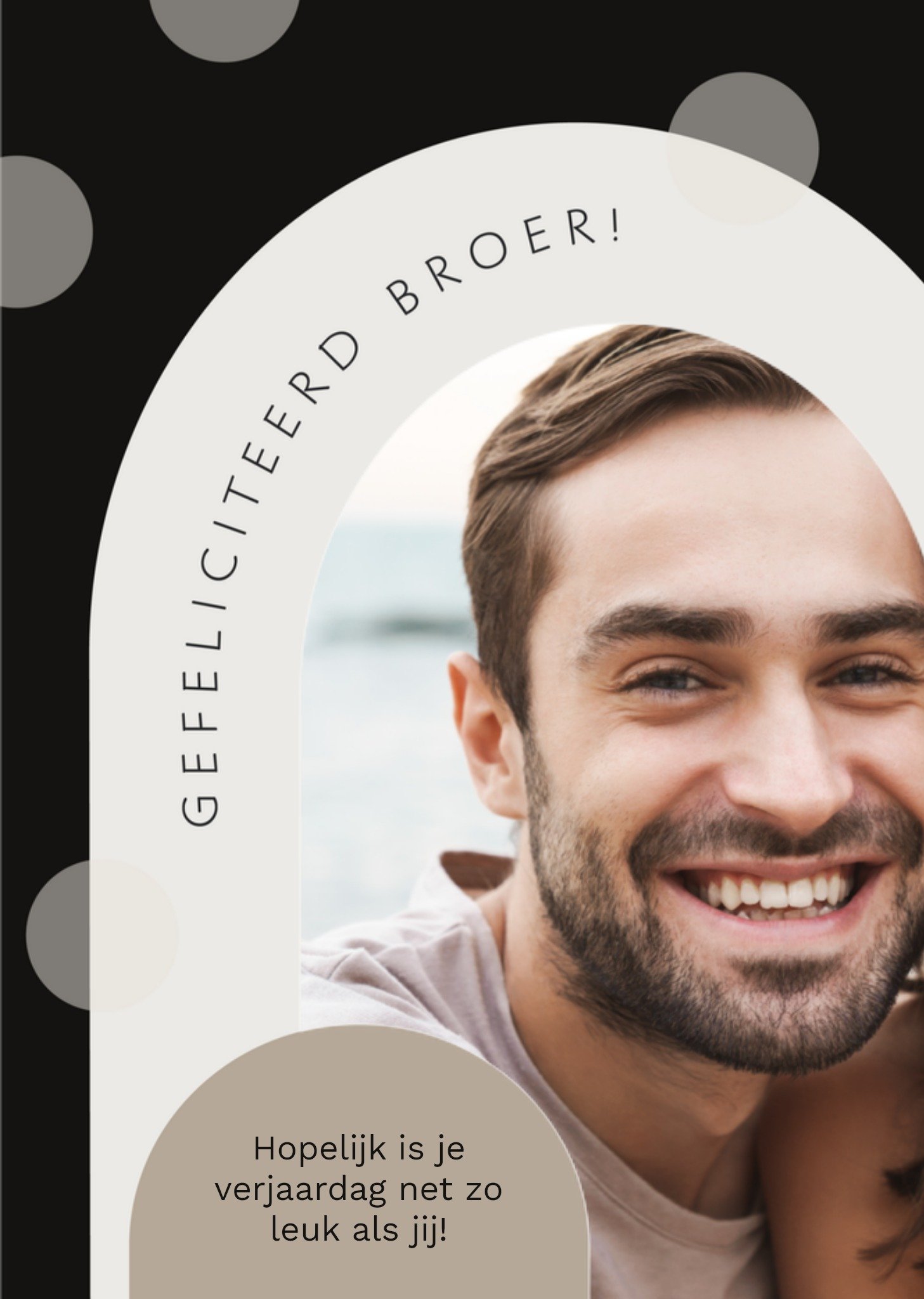 Verjaardagskaart Gefeliciteerd broer! Greetz