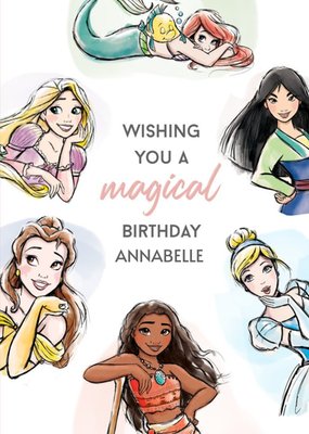 Disney | Verjaardagskaart | prinsessen | met naam
