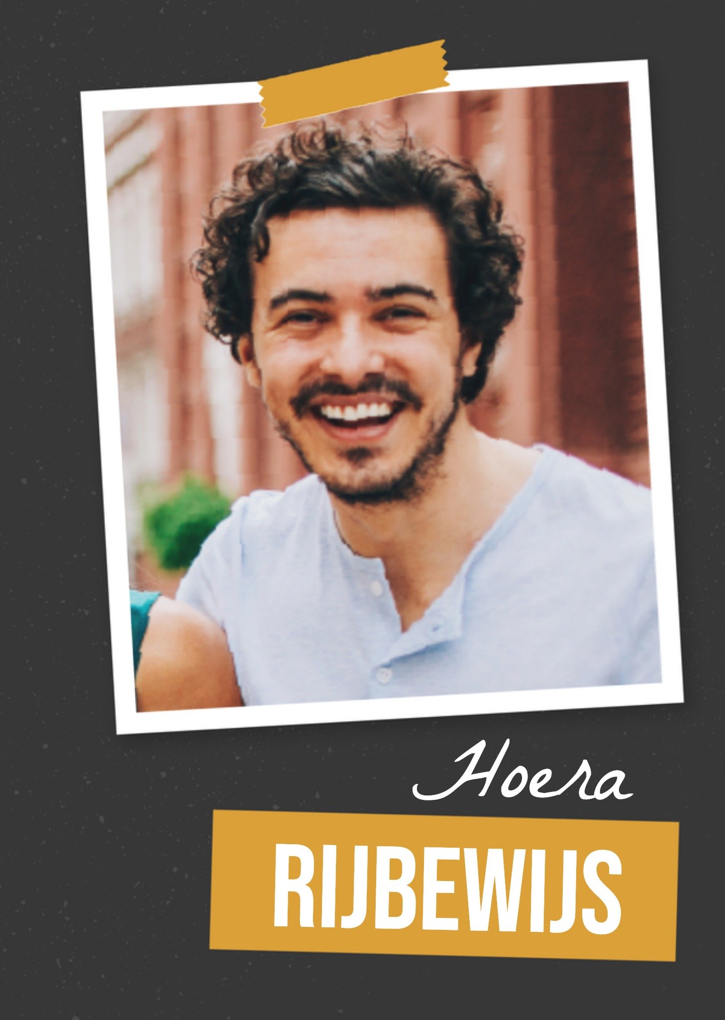 Geslaagd kaart fotokaart rijbewijs Kaart Greetz