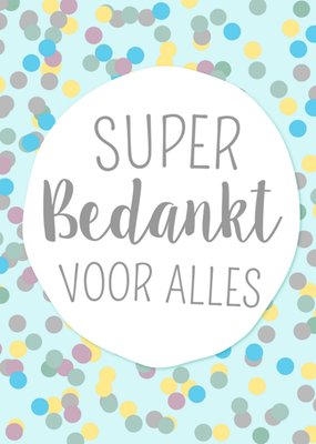 Bedankje met confetti