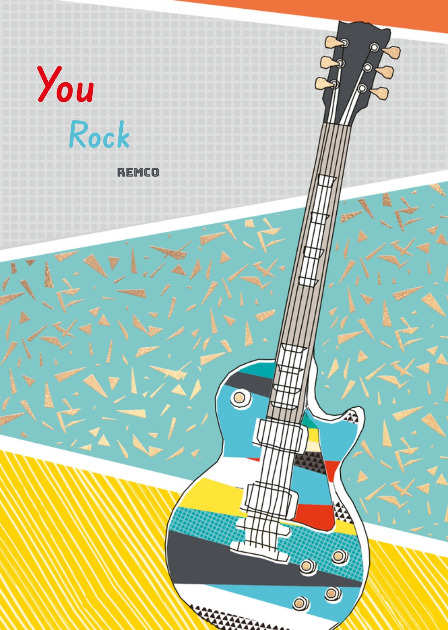 Geslaagd kaart gitaar naam Kaart TMS