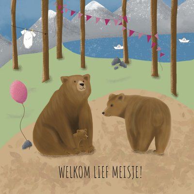 De Merkwaardige Studio | Geboortekaart | Welkom lief meisje!