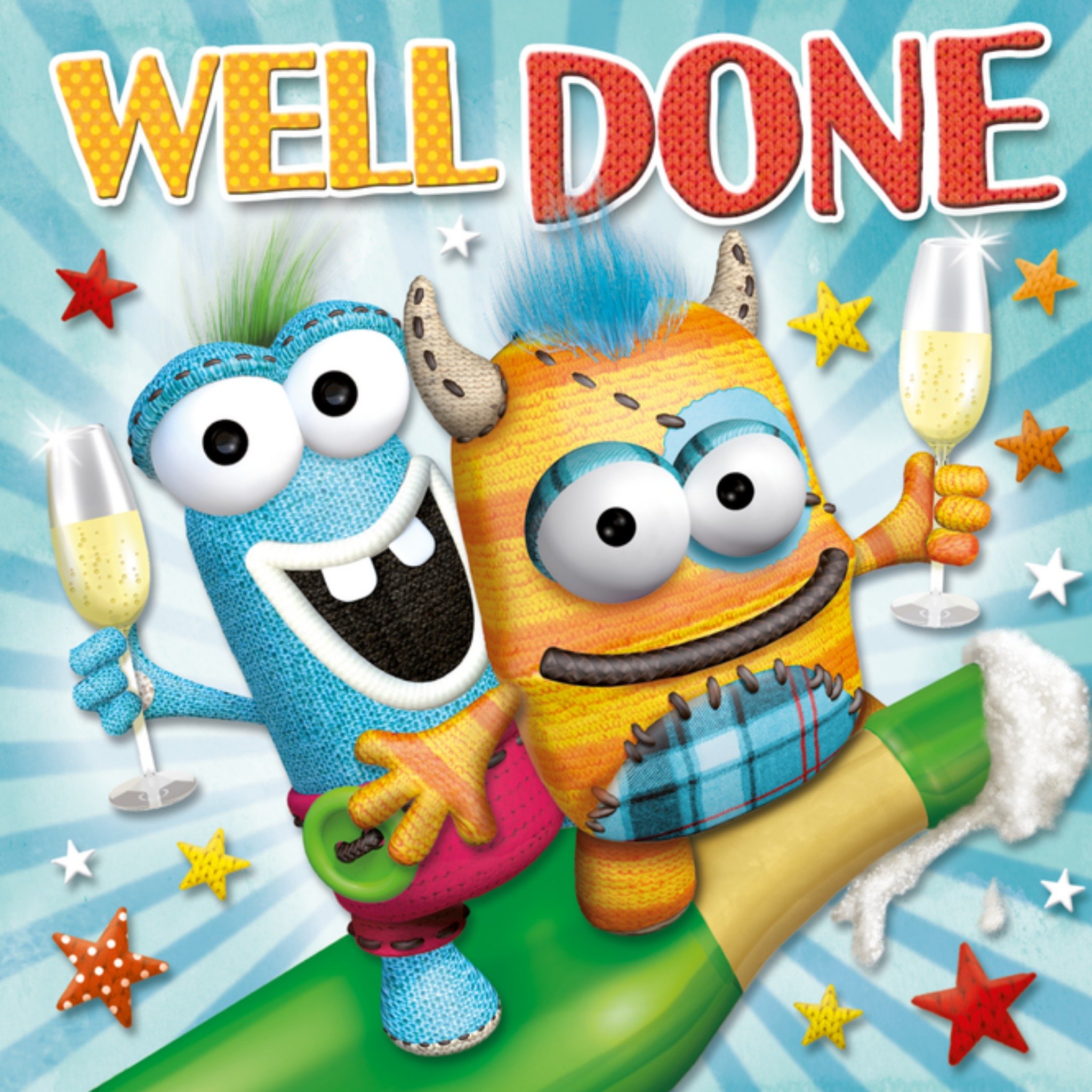 Geslaagd kaart monsters Vierkante Kaart TMS