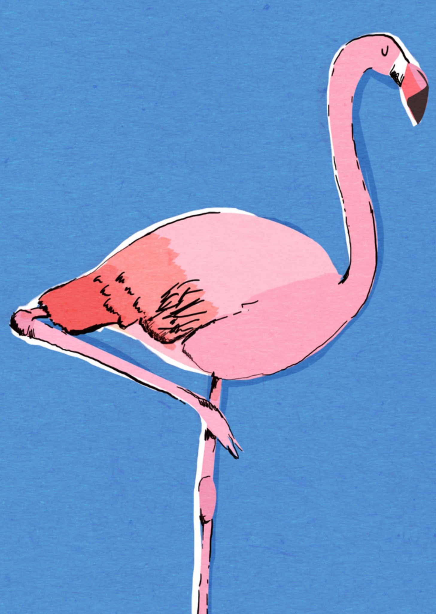 Greetz Verjaardagskaart flamingo Standard Card