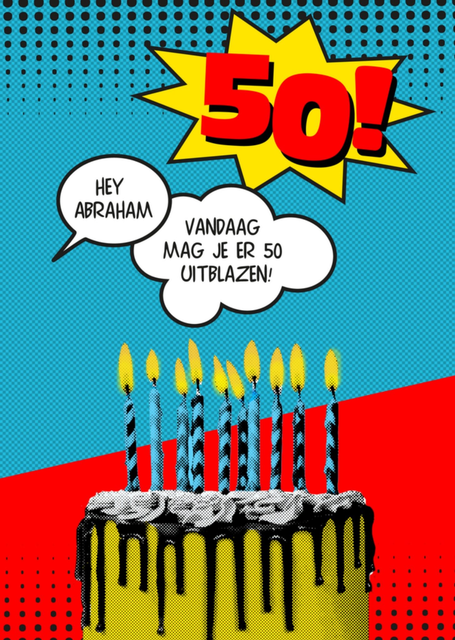 Greetz Verjaardagskaart 50 jaar taart Standard Card