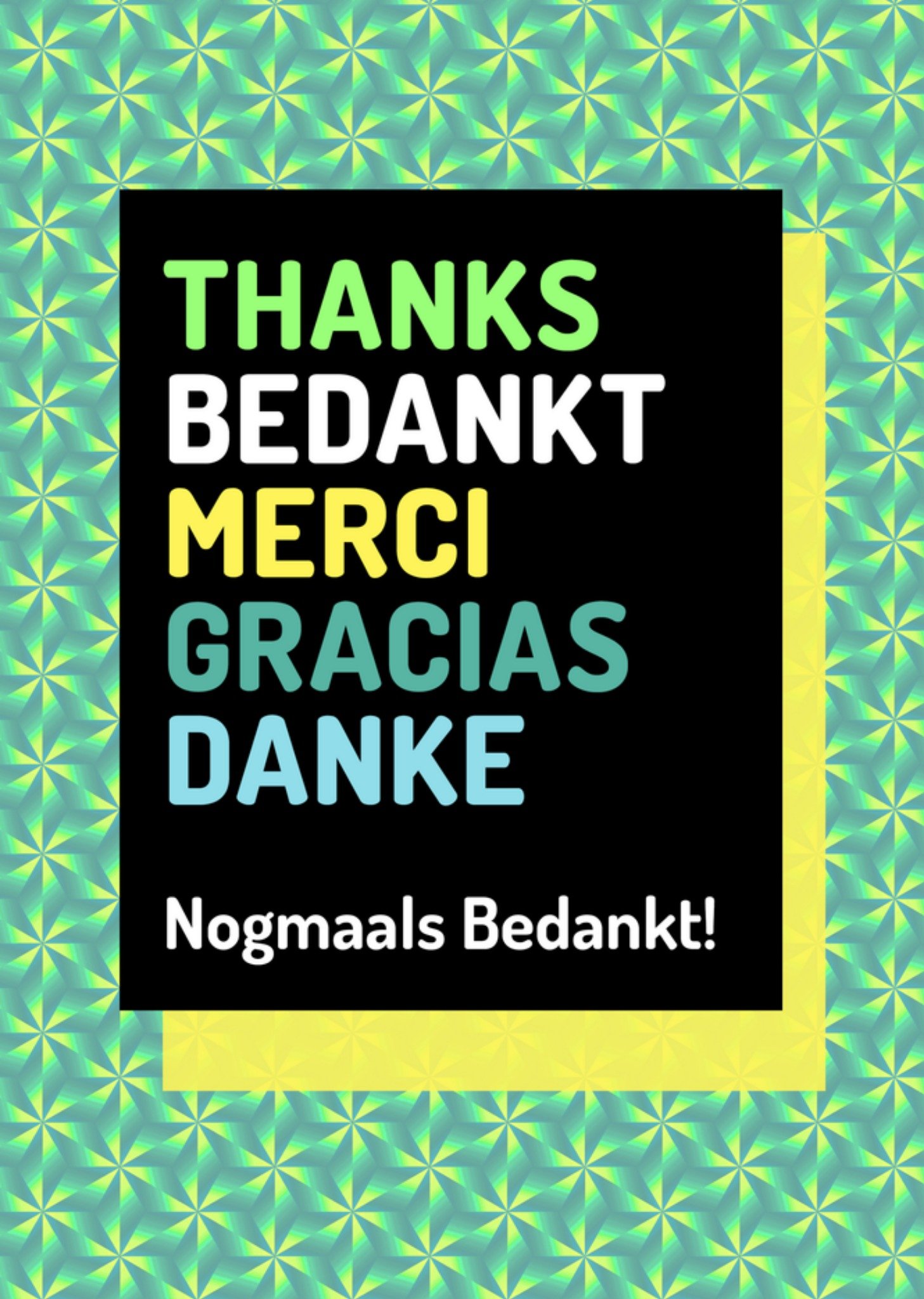 Bedankkaart nogmaals bedankt Kaart Love Repeat