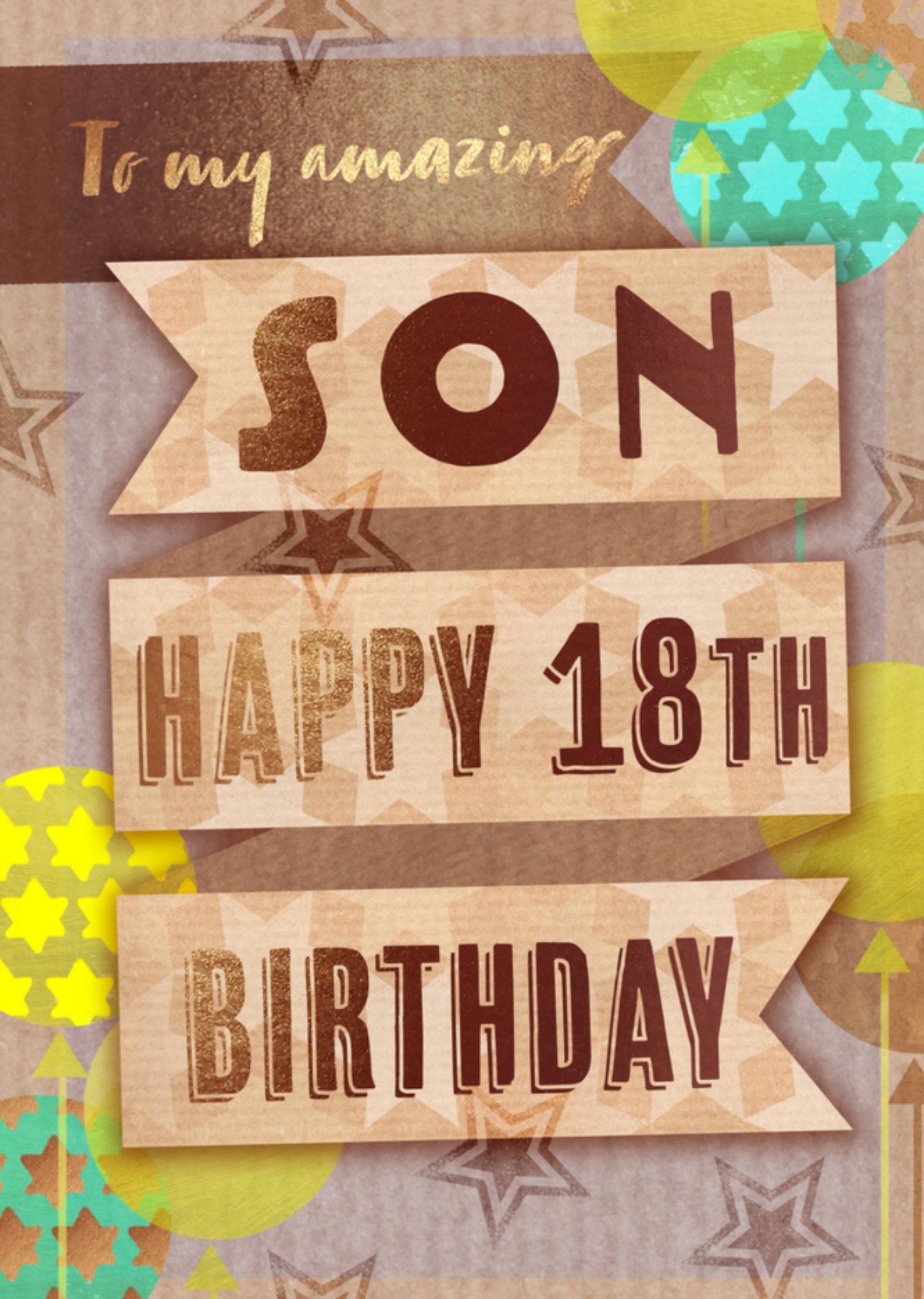 Verjaardagskaart Happy 18th birthday Greetz