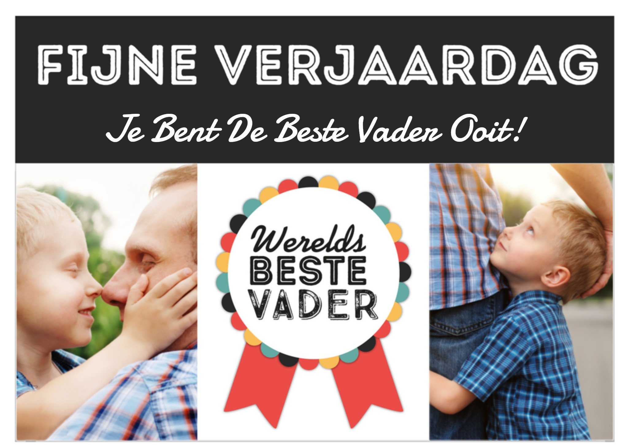 Verjaardagskaart fotokaart beste vader Greetz