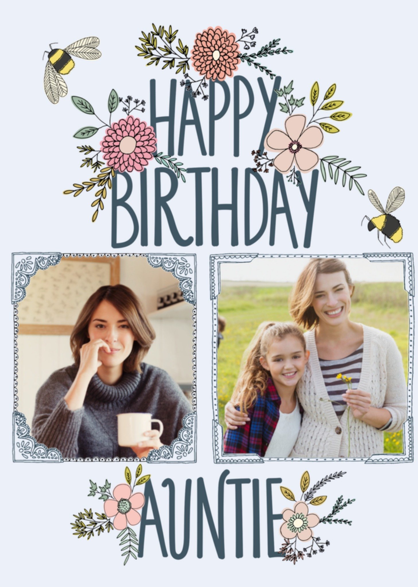 Verjaardagskaart Bloemen en bijen Greetz