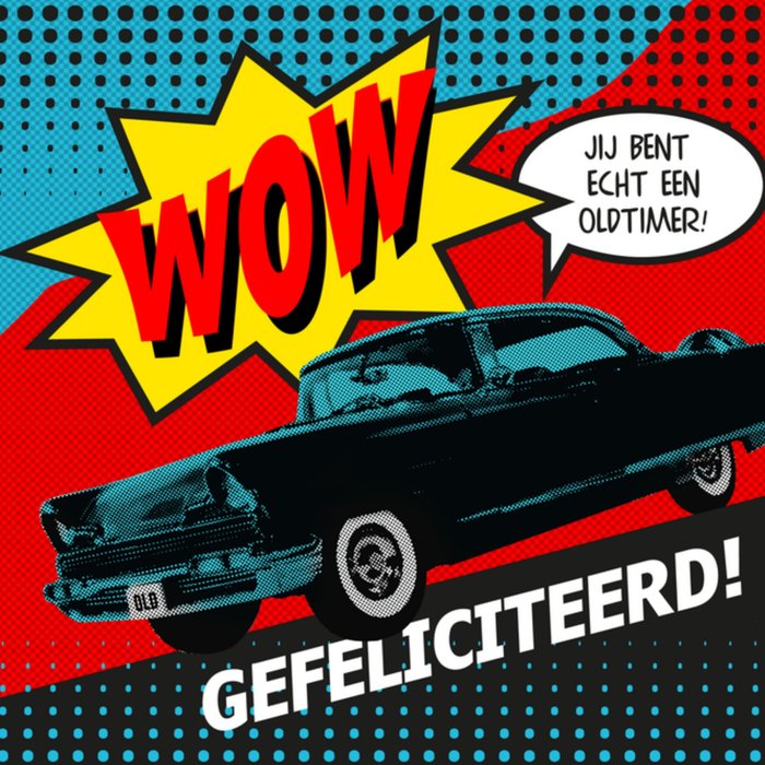 Greetz | Verjaardagskaart | oldtimer | auto