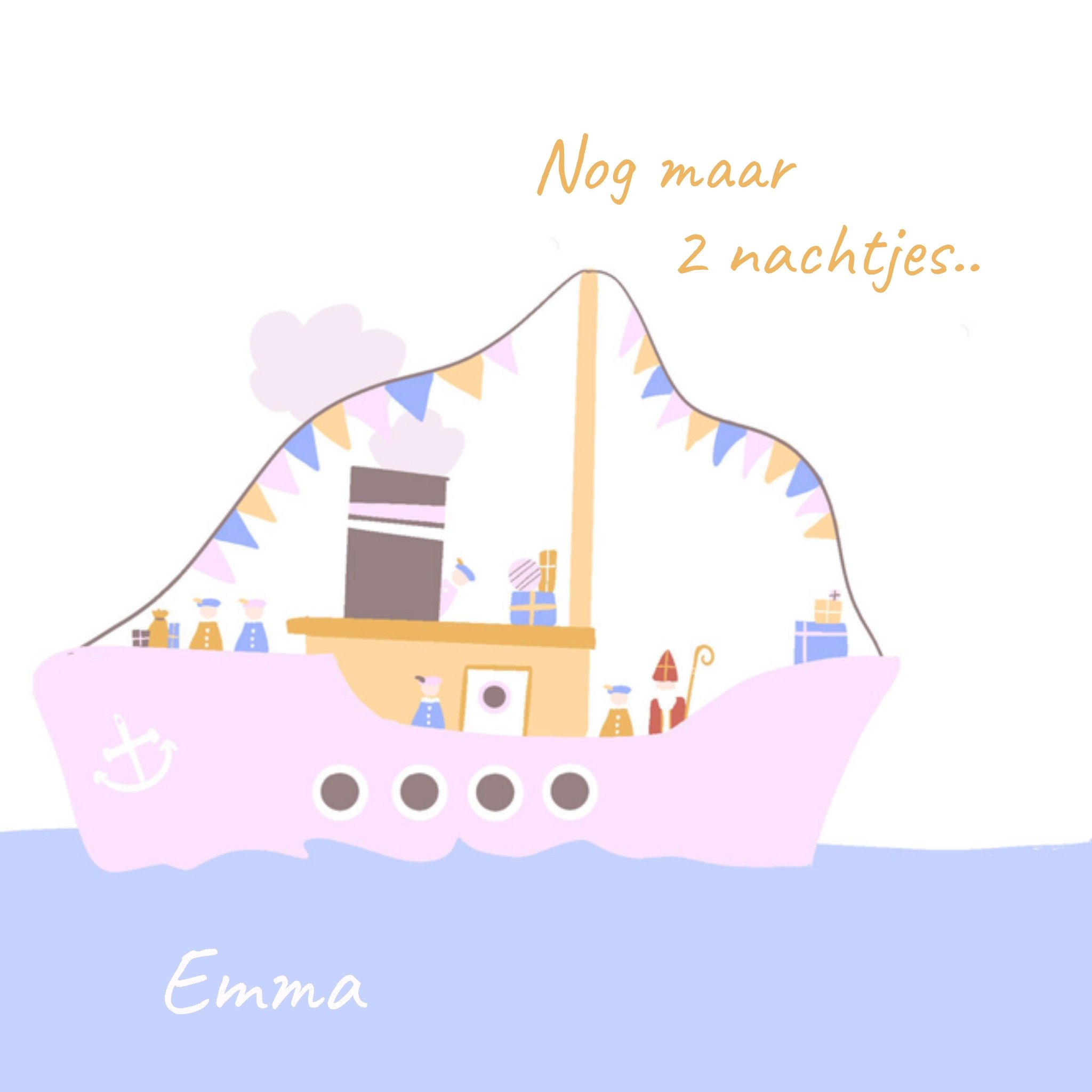 Greetz Sinterklaaskaart Met naam Vierkant