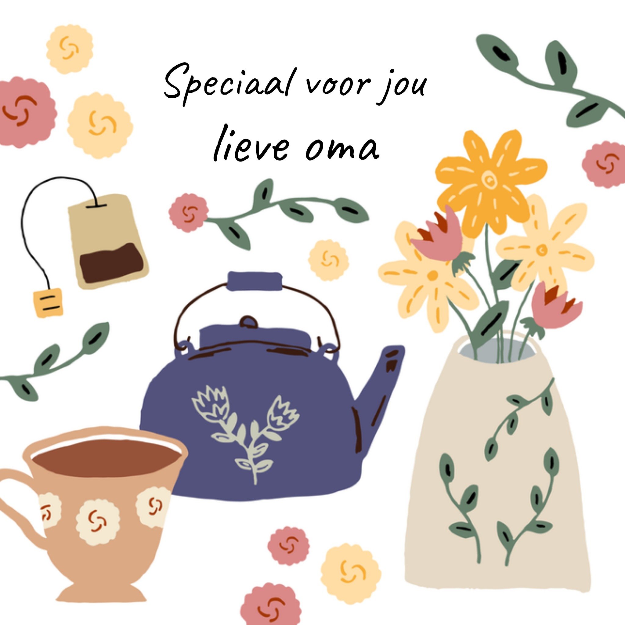 Greetz Zomaar kaart Oma Vierkant