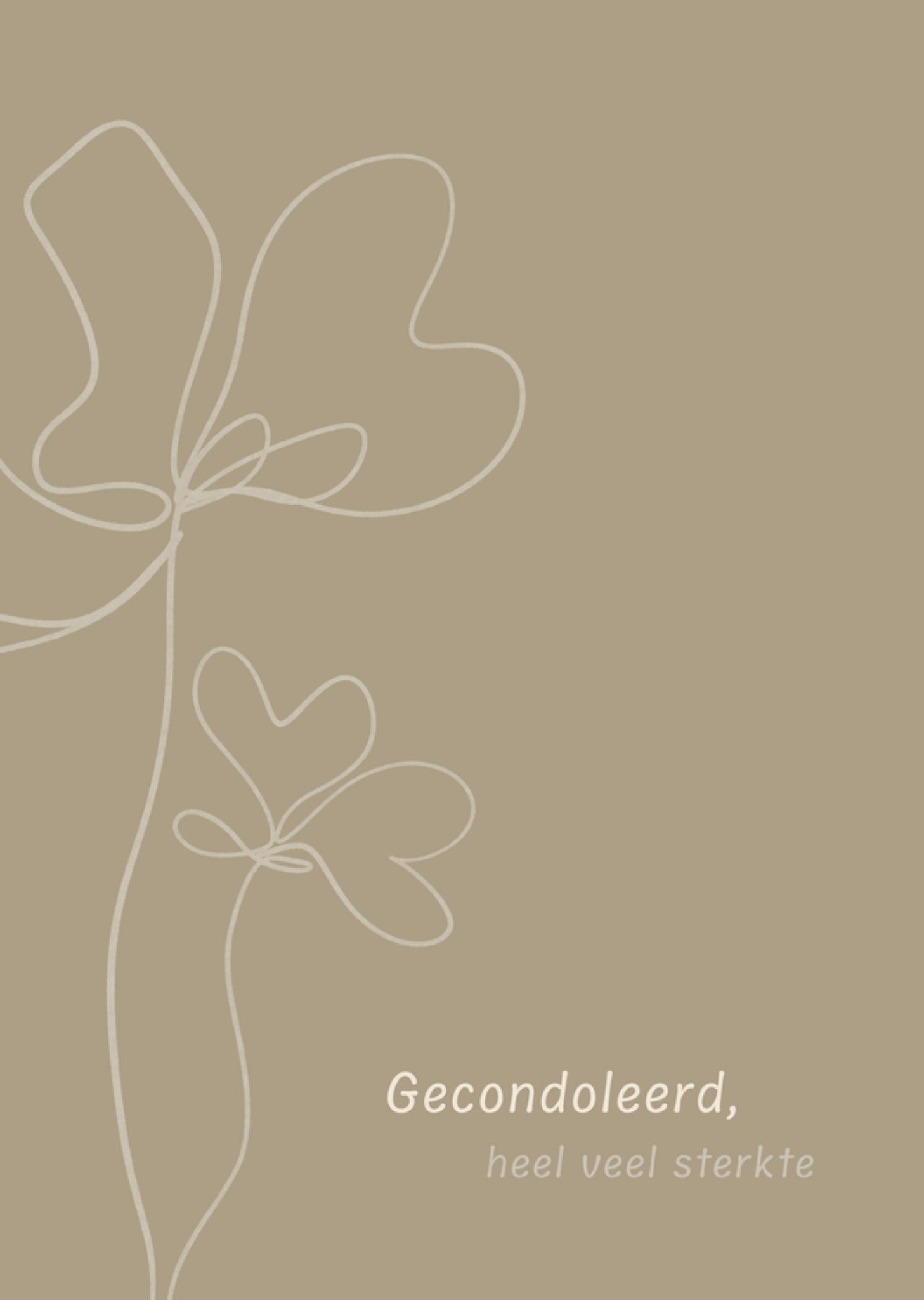 Greetz Condoleancekaart Gecondoleerd Standard Card