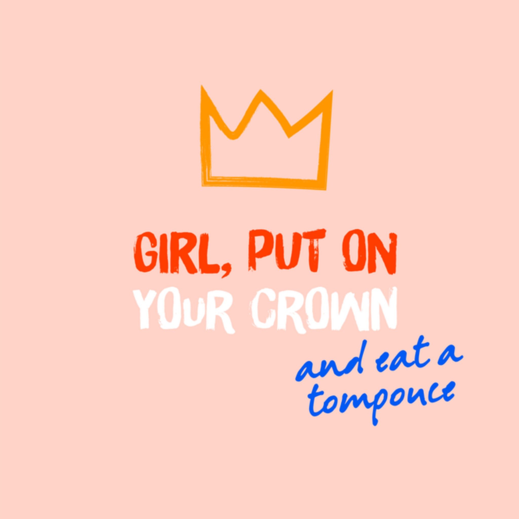 Greetz Koningsdag kaart Kroon Vierkant