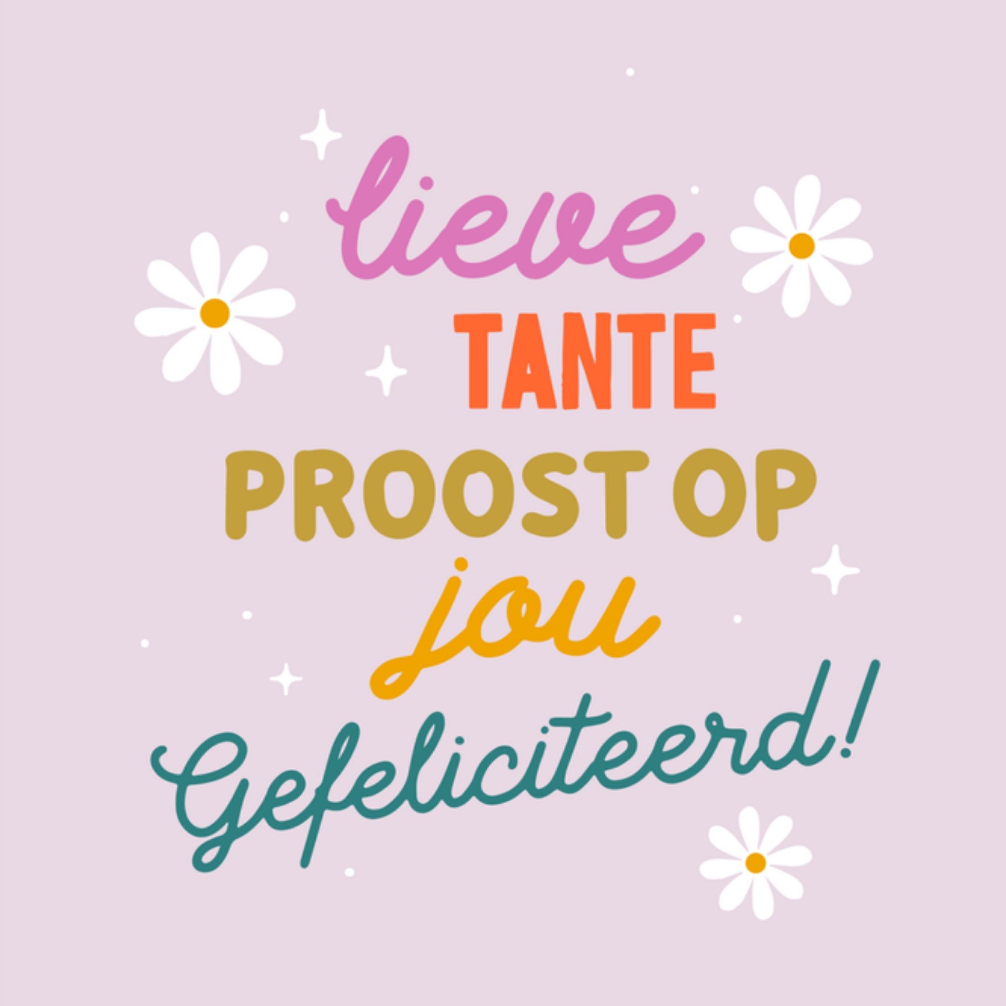 Greetz Verjaardagskaart lieve tante Vierkant