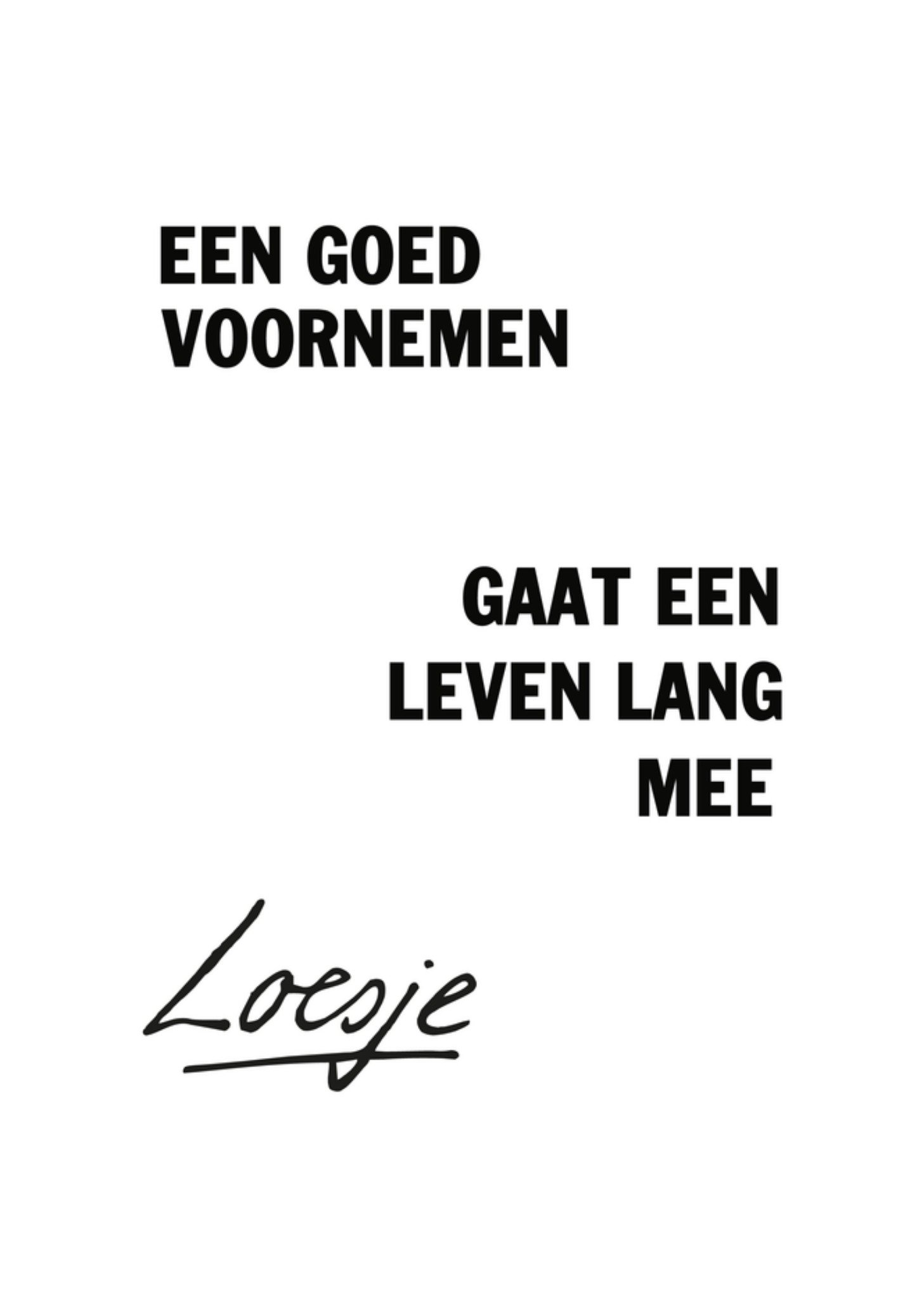 Huwelijkskaart Leven lang Kaart Loesje