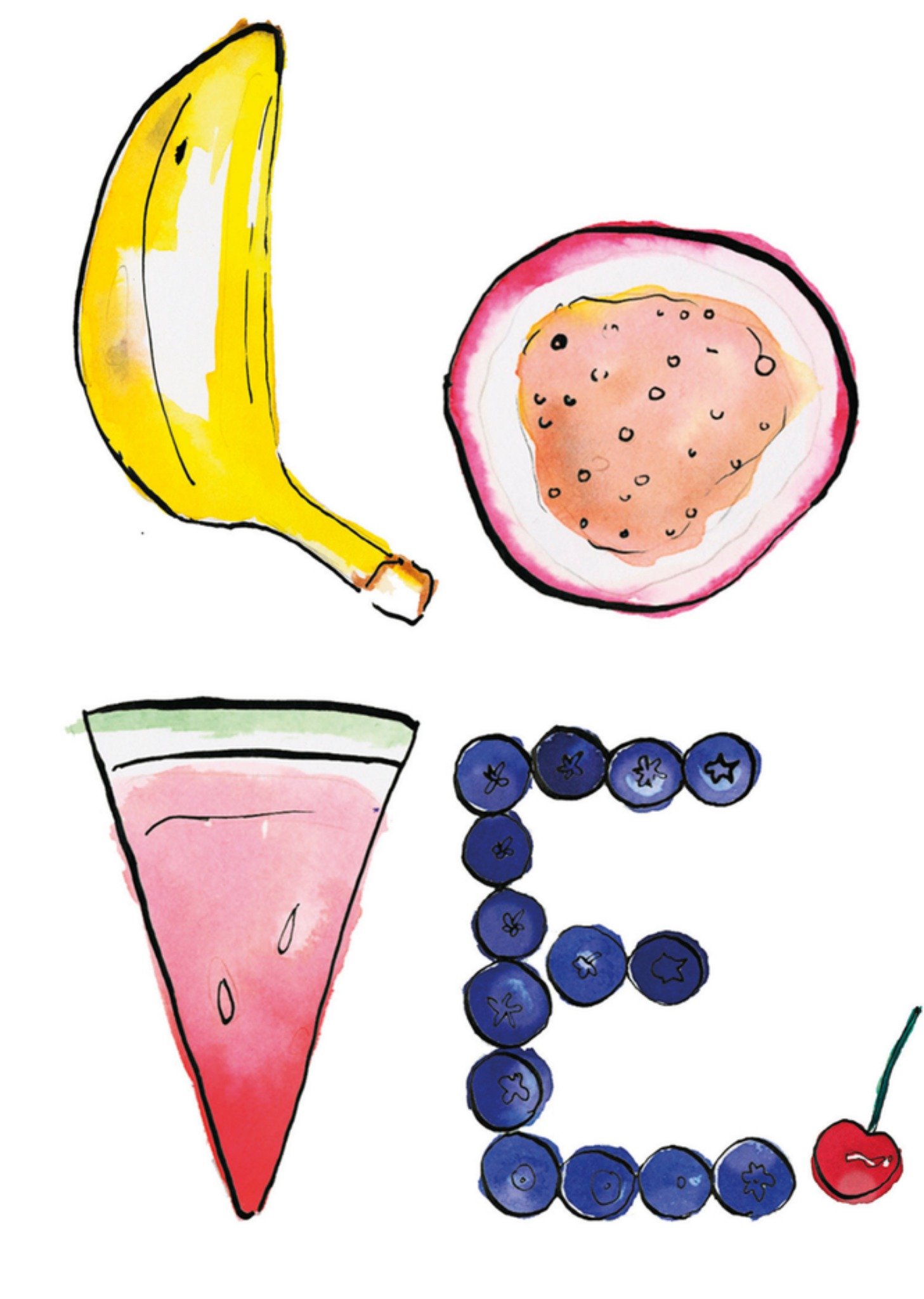 Liefdeskaart Fruit Love Kaart Marie Bodié