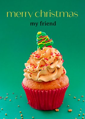 Photoflash | Kerstkaart | Cupcake | Aanpasbare tekst