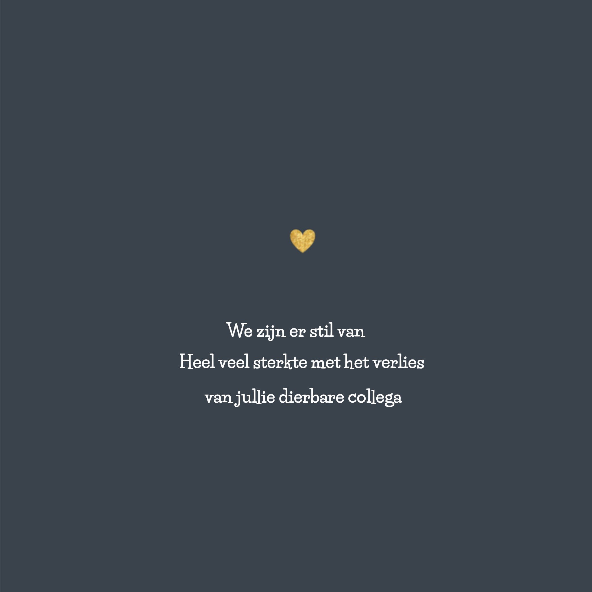 Greetz Condoleancekaart We zijn er stil van Vierkant