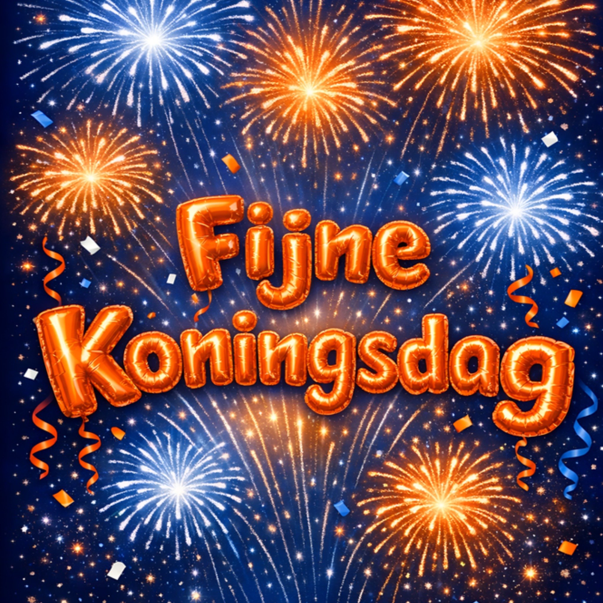Koningsdagkaart Fijne koningsdag Greetz