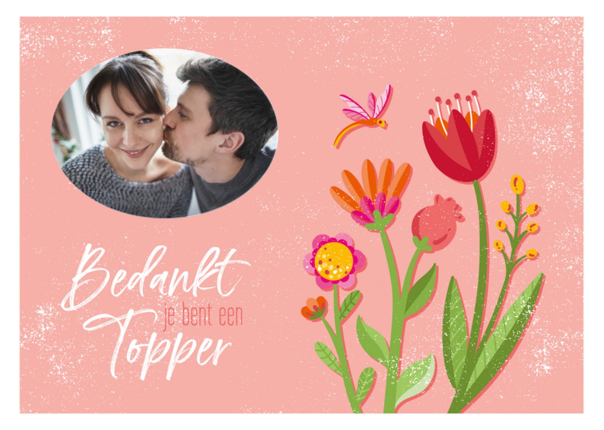 Bedankt kaart Vrolijk Paperclip