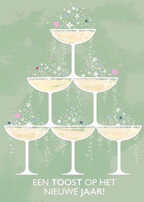 Paperclip | Nieuwjaarskaart | Een toost op het nieuwe jaar