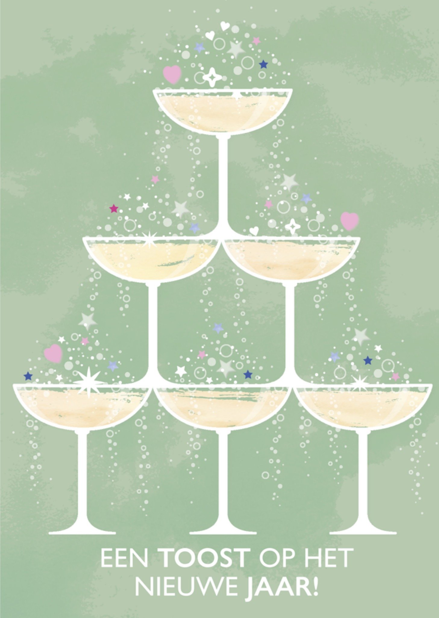 Paperclip Nieuwjaarskaart Een toost op het nieuwe jaar Standard Card