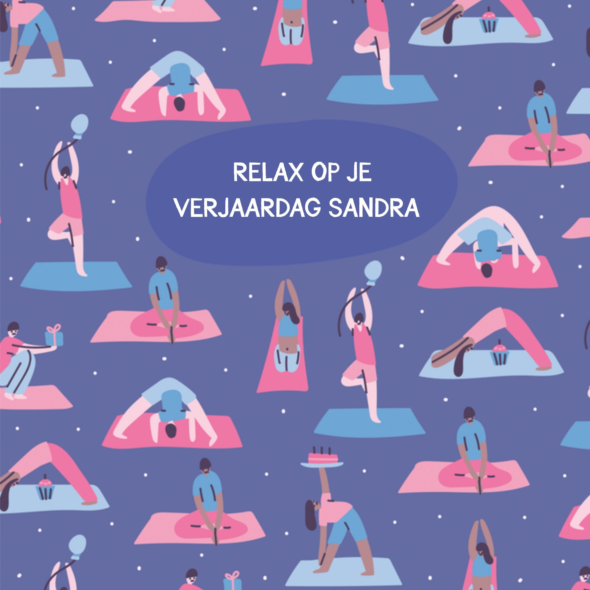 Greetz Verjaardag Yoga Vrouw Vierkant