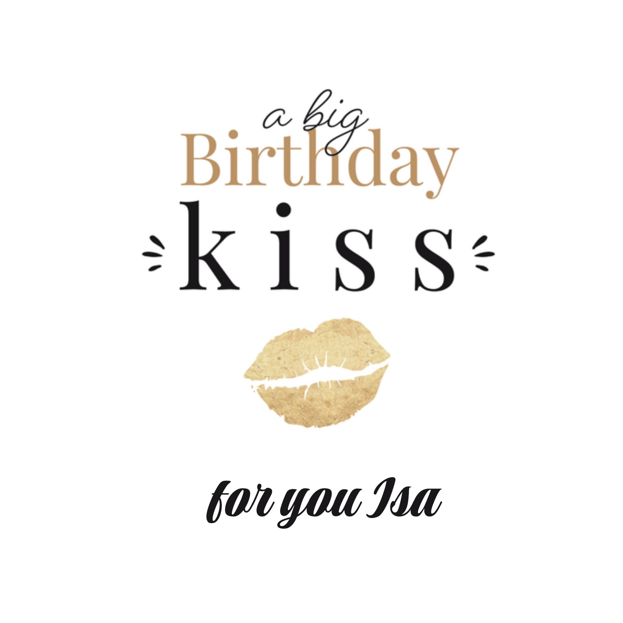 Verjaardagskaart met naam Vierkante Kaart Tsjip