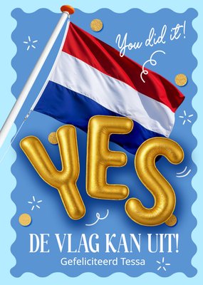 Grappige geslaagd kaart vlag van Luckz