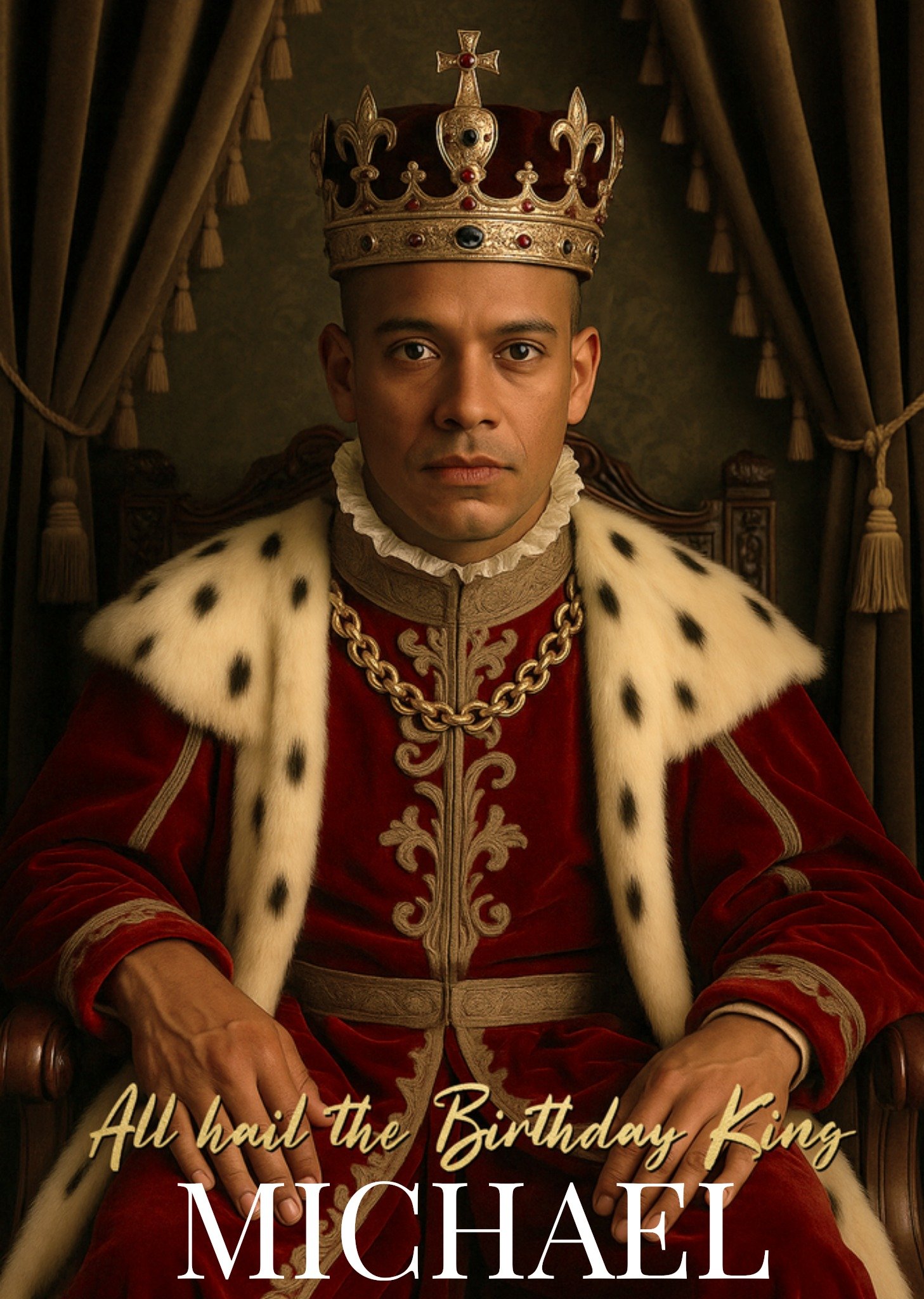 Verjaardagskaart Gezichtsswap Verjaardagskoning Greetz