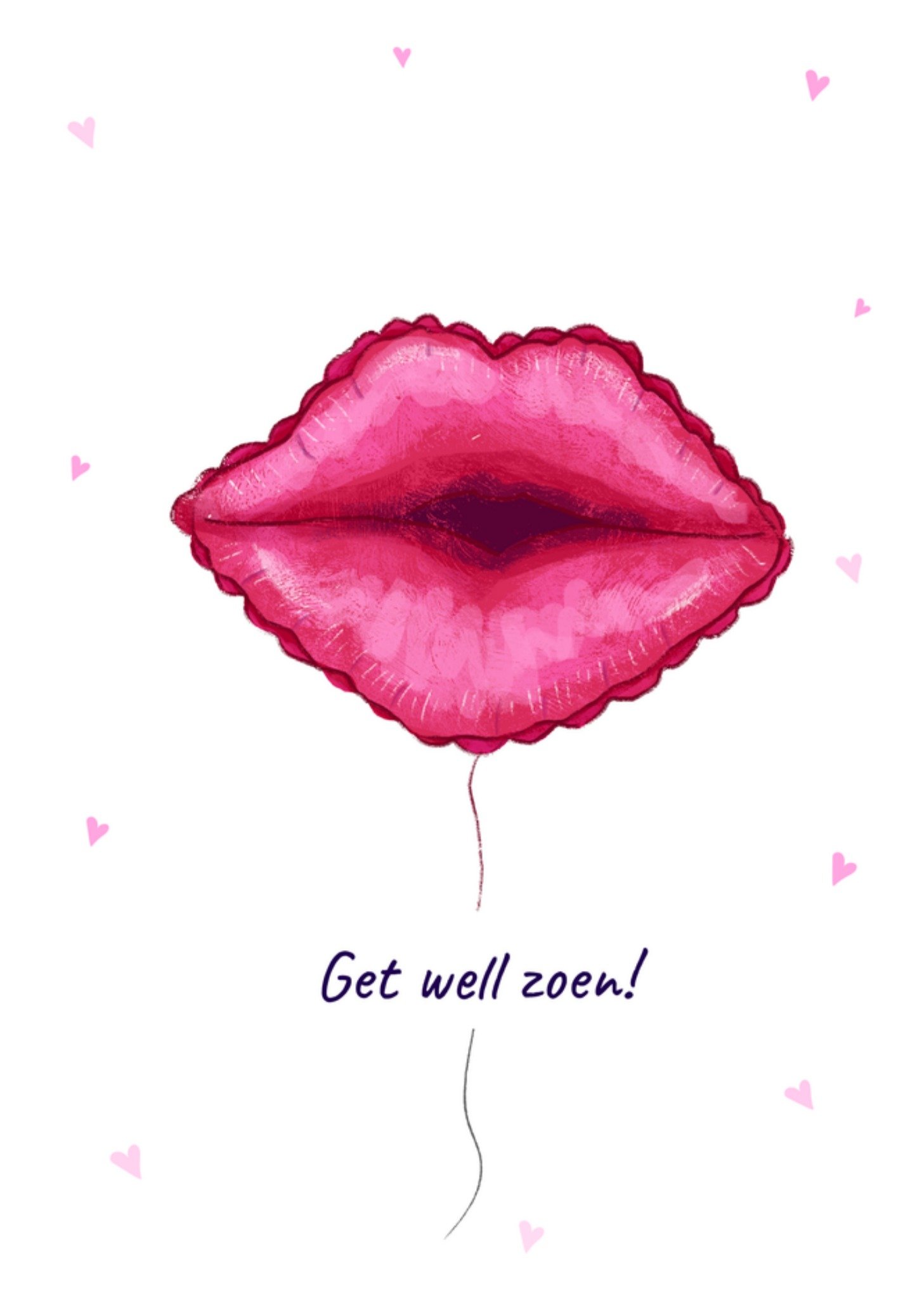 Beterschapskaart Get well zoen Kaart Liefs Jansje