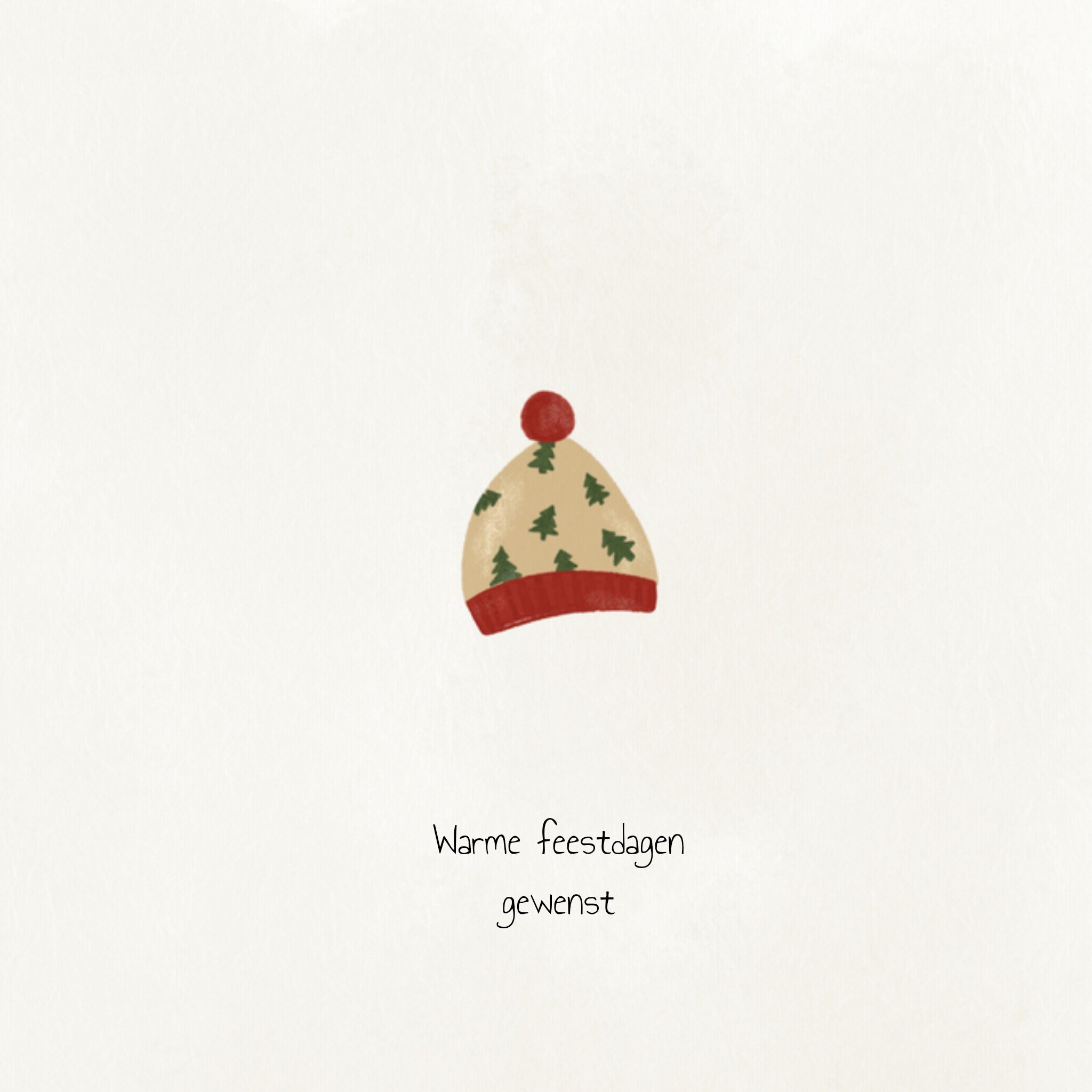 Greetz Kerstkaart muts Vierkant