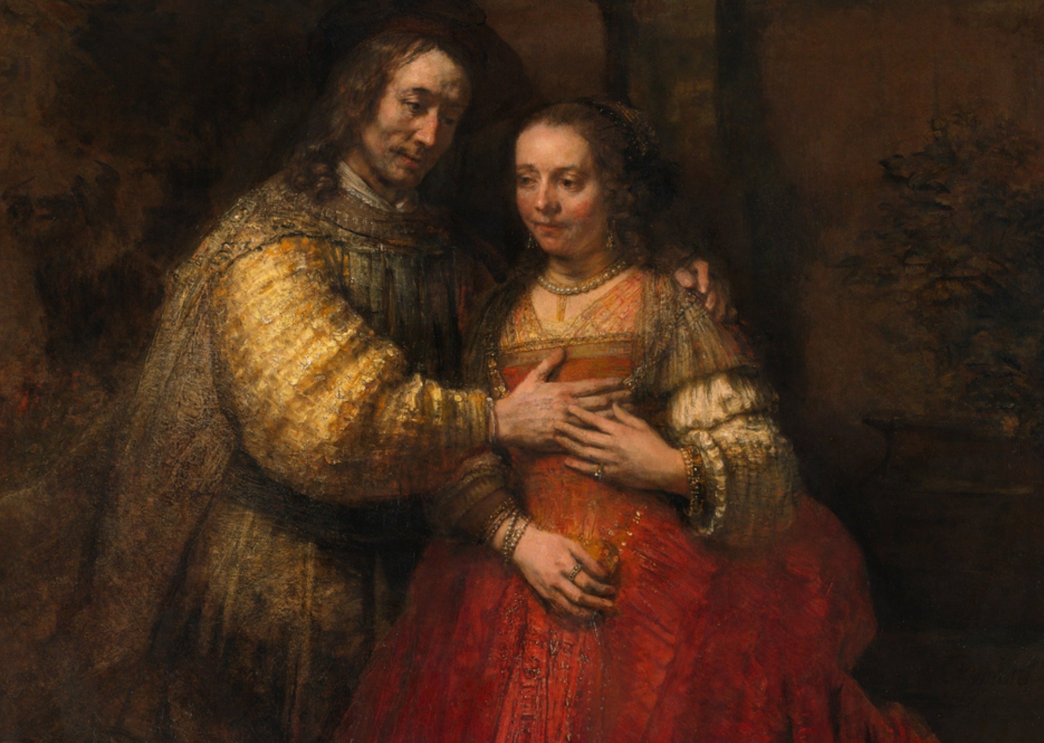 Het Joodse Bruidje kunstkaart van Rembrandt Kaart Klaas de Jong