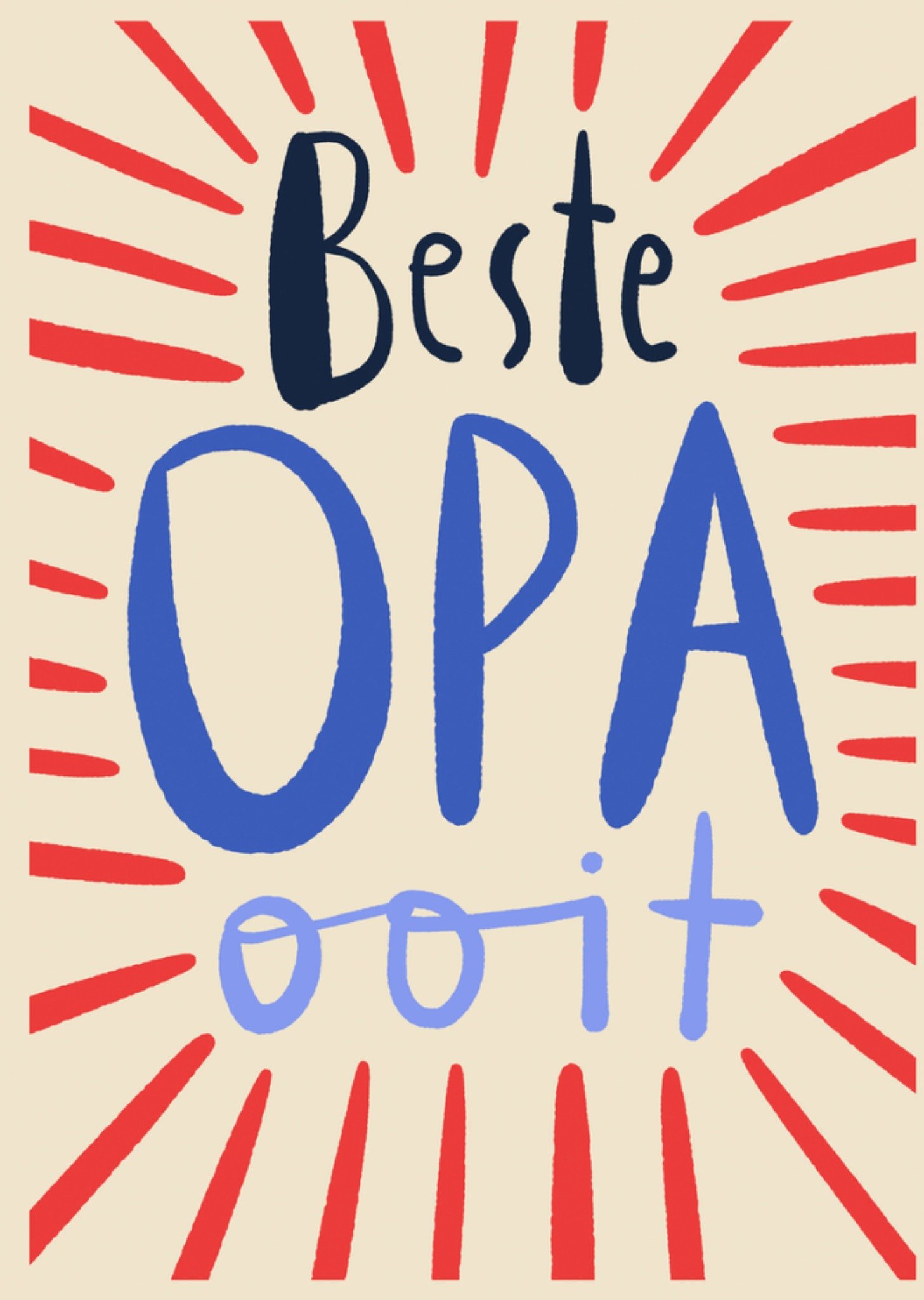 Beste Opa Ooit Typografisch Vaderdagkaart Gozde