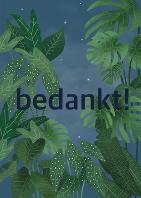 De Merkwaardige Studio | Bedankt kaart | Tropisch