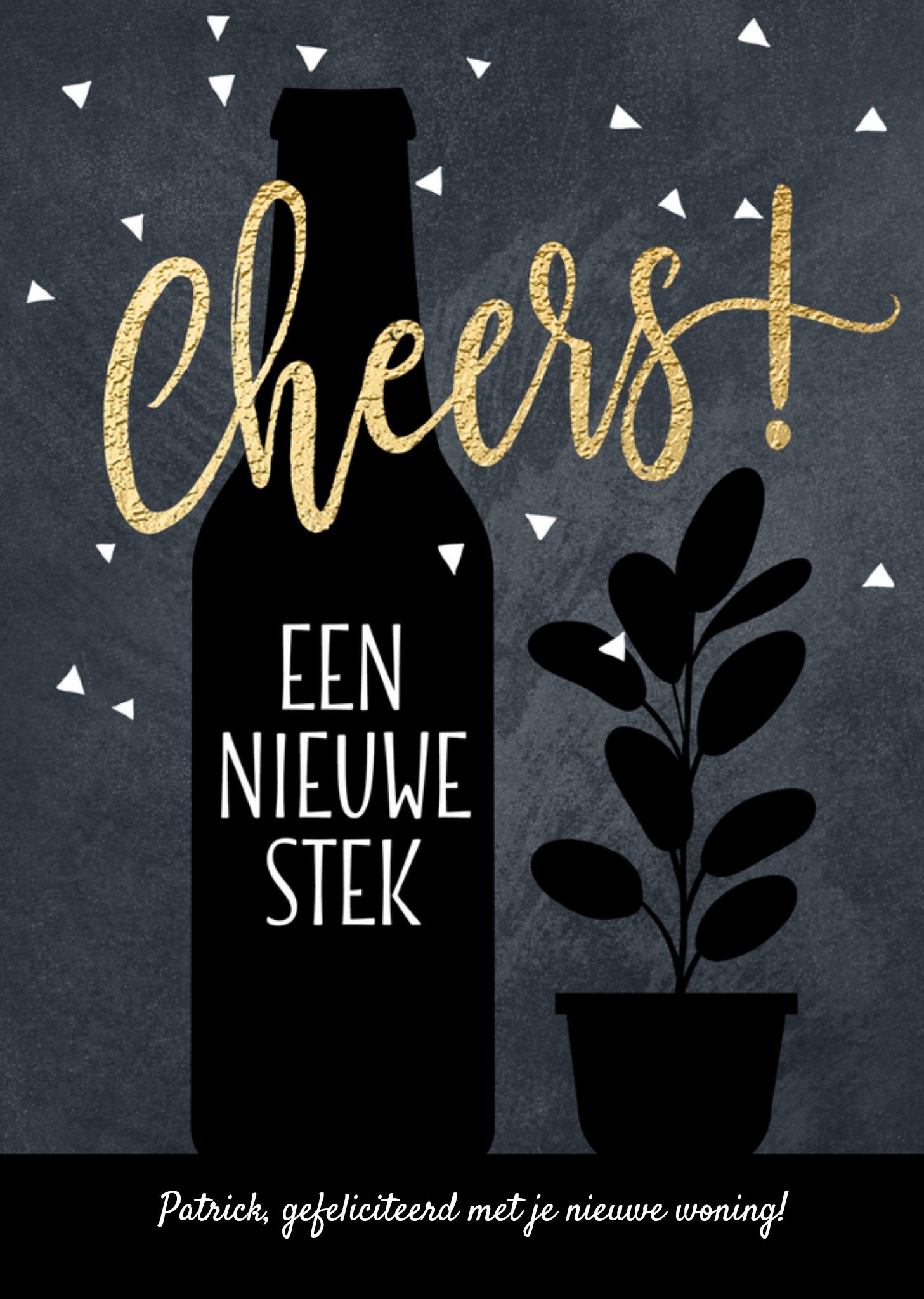 Nieuwe woning Tekst Vrolijk Kaart Luckz