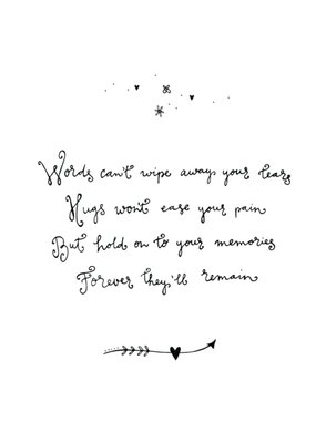 Woorden Kunnen Je Tranen Niet Wissen Handlettering Hartjes Sterkte Kaart