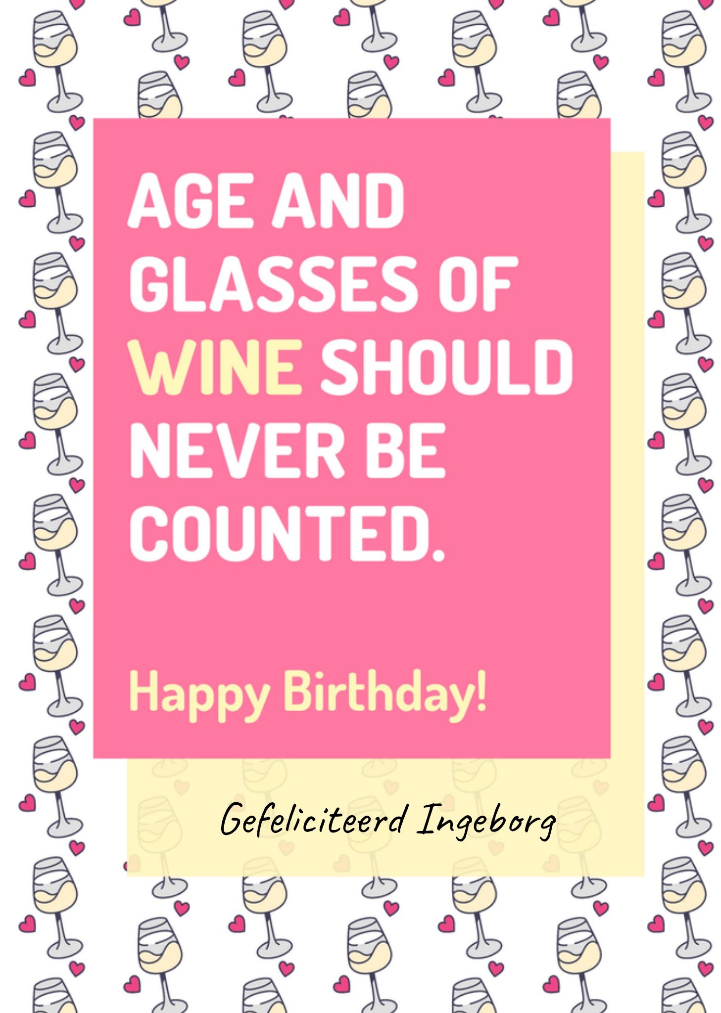 Verjaardagskaart Wine Kaart Love Repeat