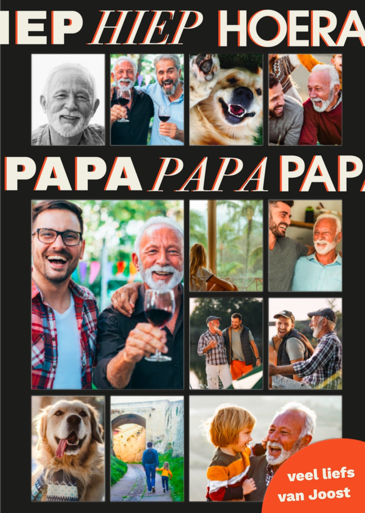 Verjaardagskaart Hiep Hiep Hoera Papa Met fotos Kaart Greetz